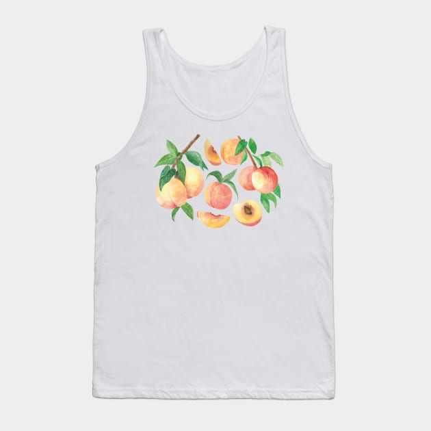 Summer Peaches Cottagecore Tank Top by uncommontee